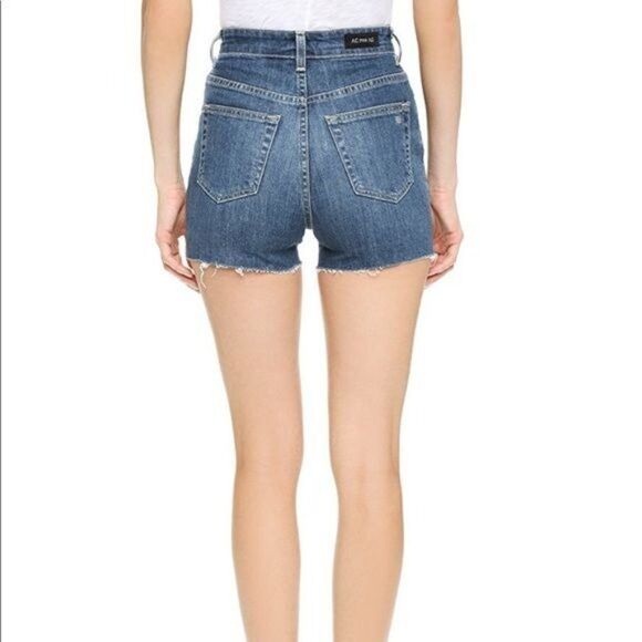 ALEXA CHUNG x AG Fifi High Waisted Cut Off Frayed Hem Denim Shorts 26 - Picture 4 of 10